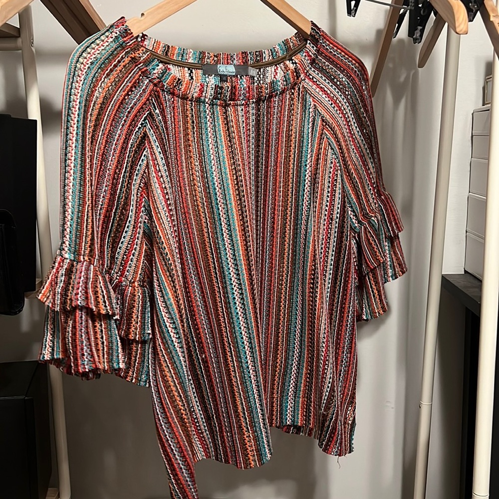 Anthropologie Jessalyn Striped Top - XL